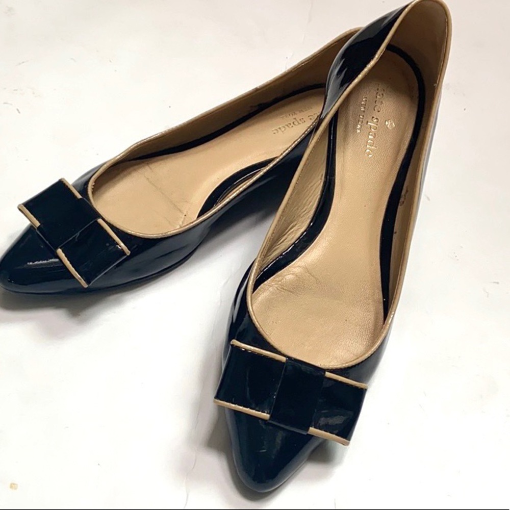 Kate Spade Elise Patent Leather Pointy Toe Flats - Picture 5 of 12